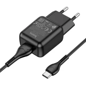 Incarcator de retea Hoco C96A + Кабель Type-C (2.1A) [Black]